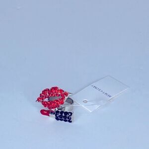 Red/Black/Silver (adjustable) ring from RESET-CLOSET